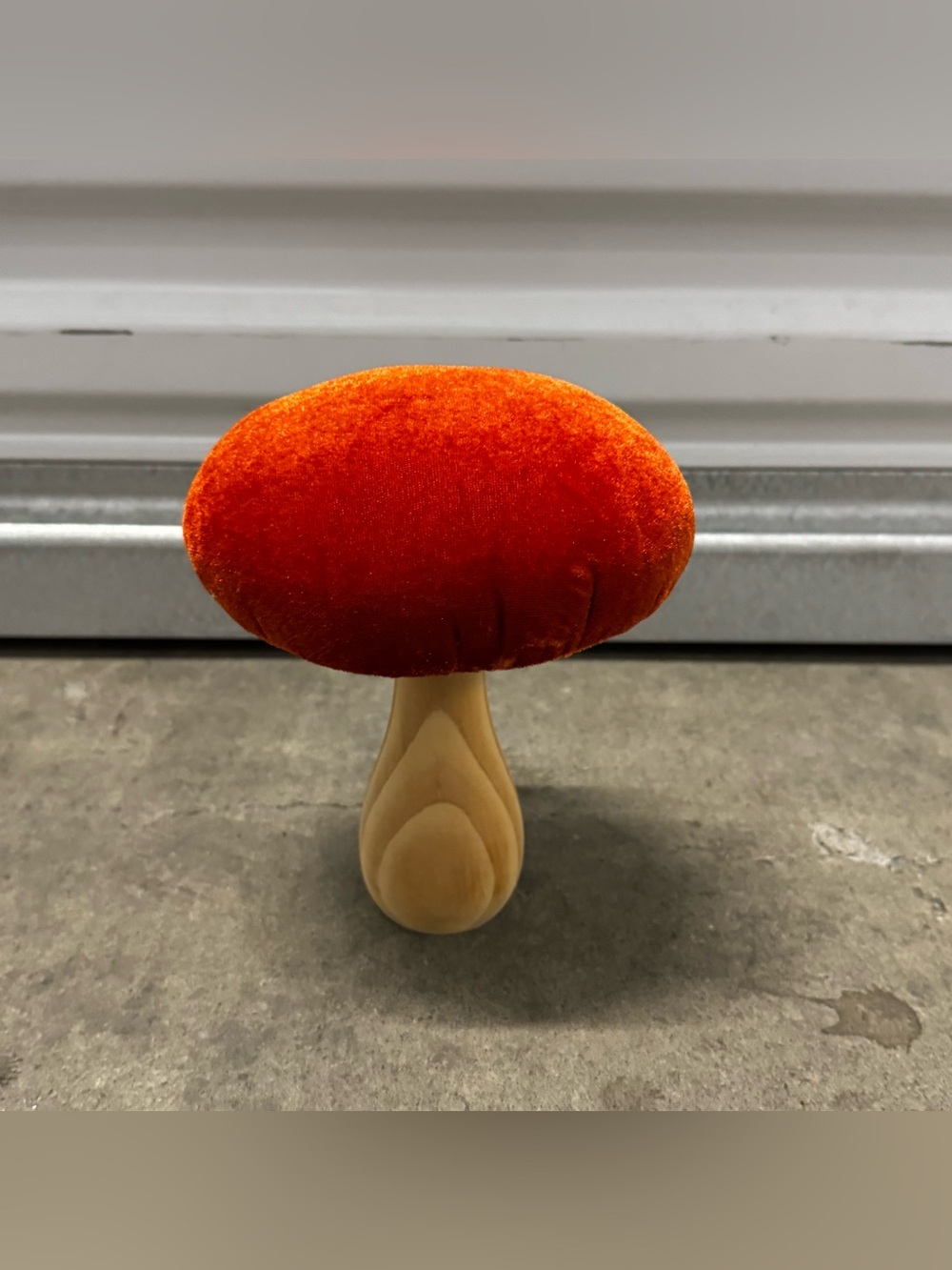 Velvet Mushroom Pin Cushion - Vibrant Orange